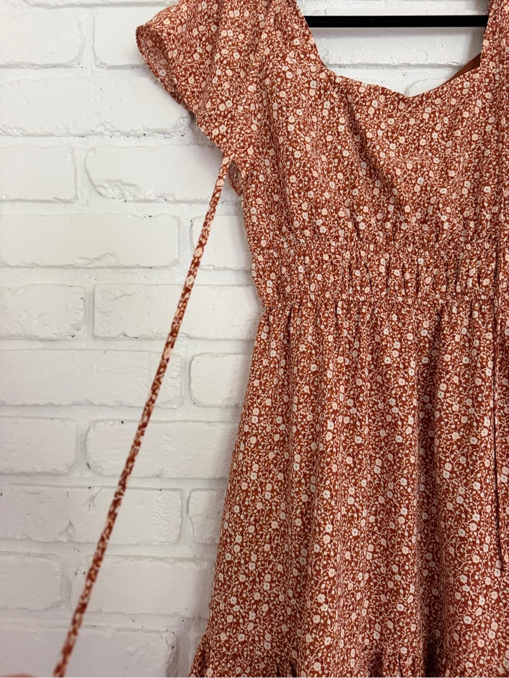 Altar'd State Rust Floral Mini Dress